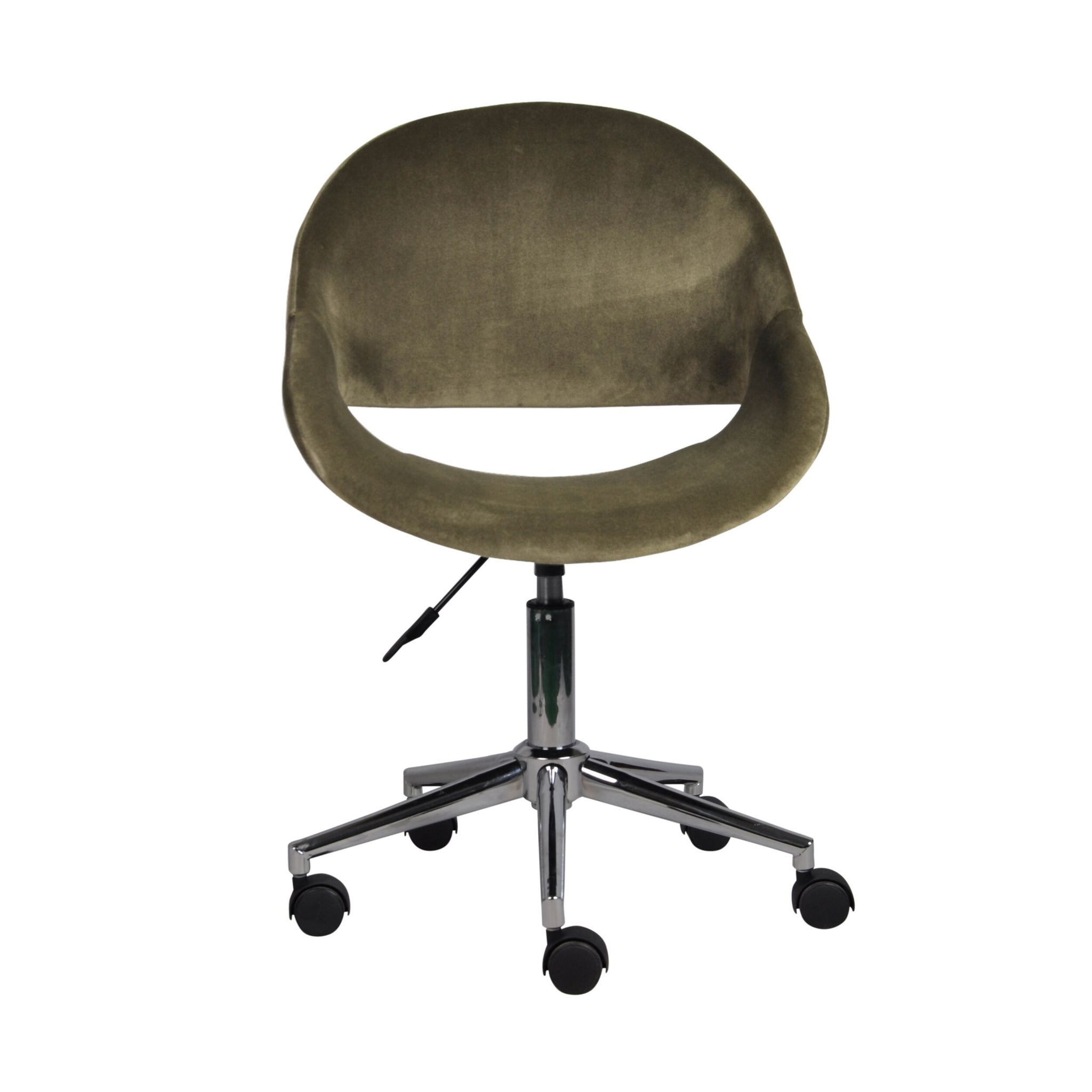 Kip Velvet Desk Chair Velvet Forrest Green