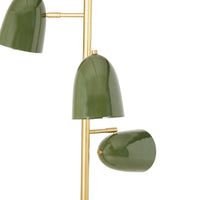Argo Metal Floor Lamp Matte Brass/Green 158cm