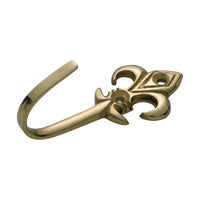 3906 Curtain Tie Back Hook Fleur De Lis Polished Brass H75xP30mm