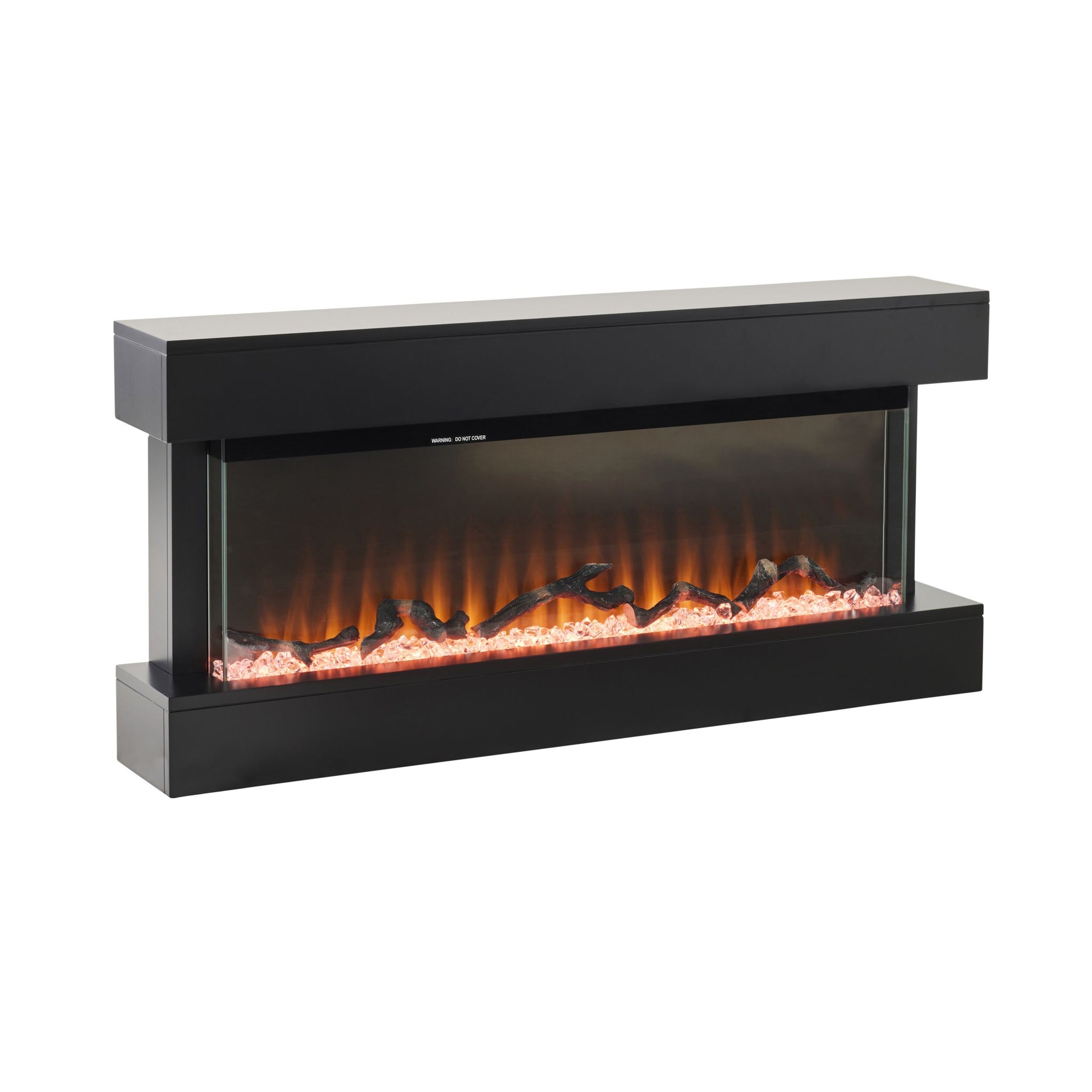 Kensington Fireplace Black 110x18x52cm