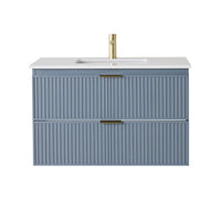 Lennox Single Vanity Slate Blue 940mm