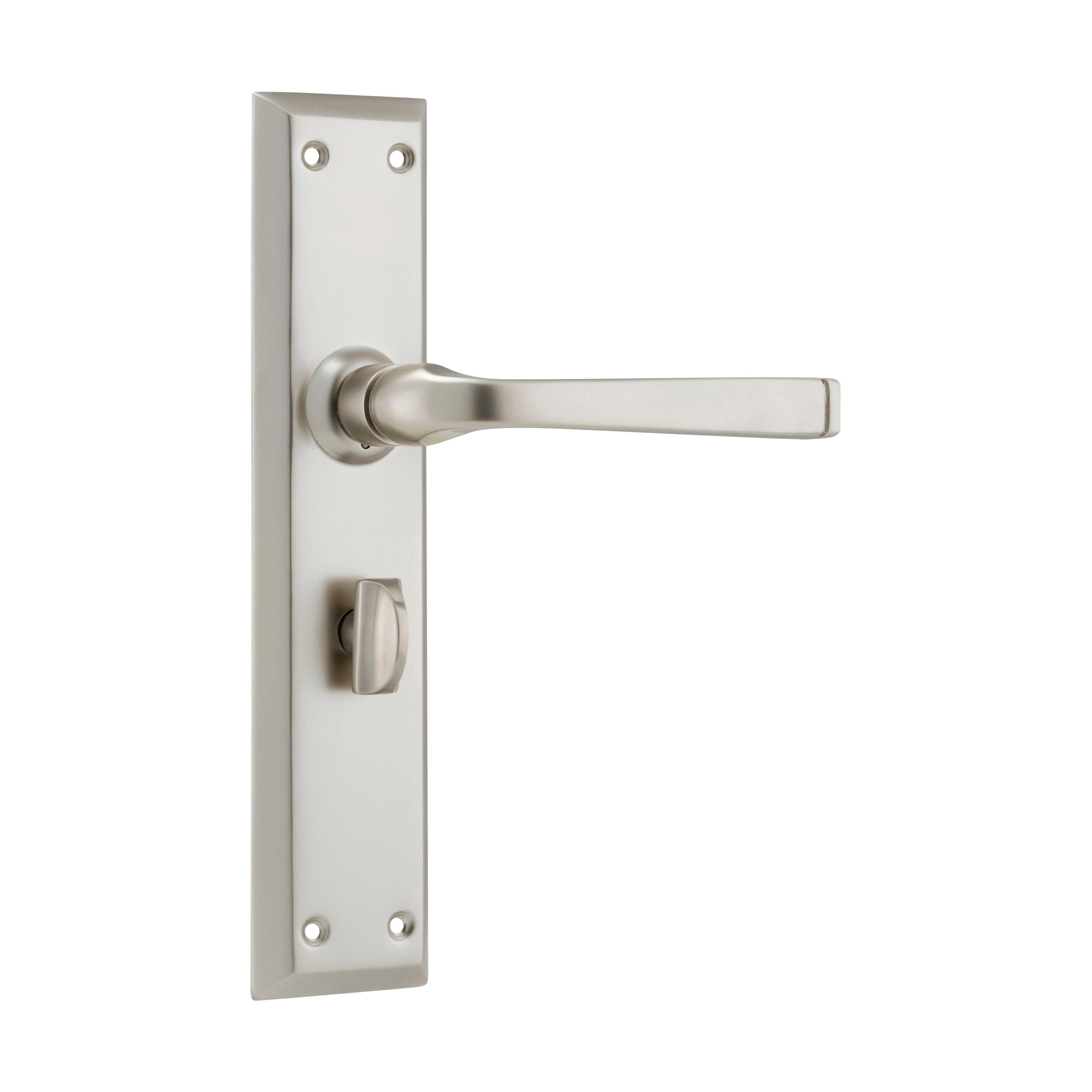 6557P Door Lever Menton Privacy Pair Satin Nickel H225xW50xP75mm