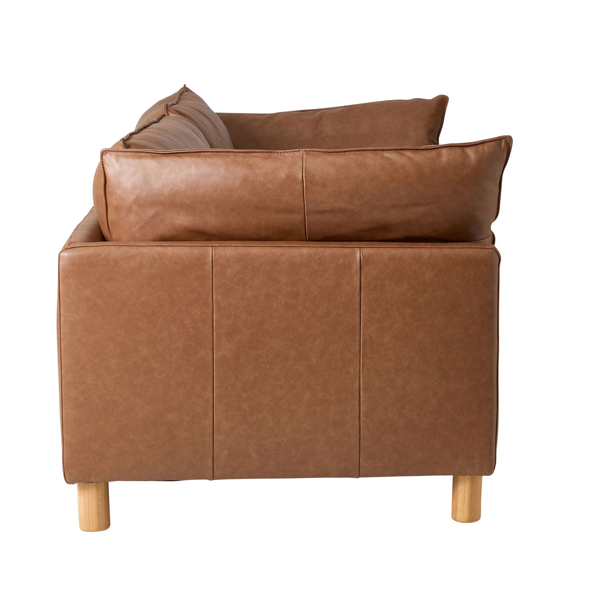 Whitehaven Leather 3 Seater Sofa Vintage Saddle