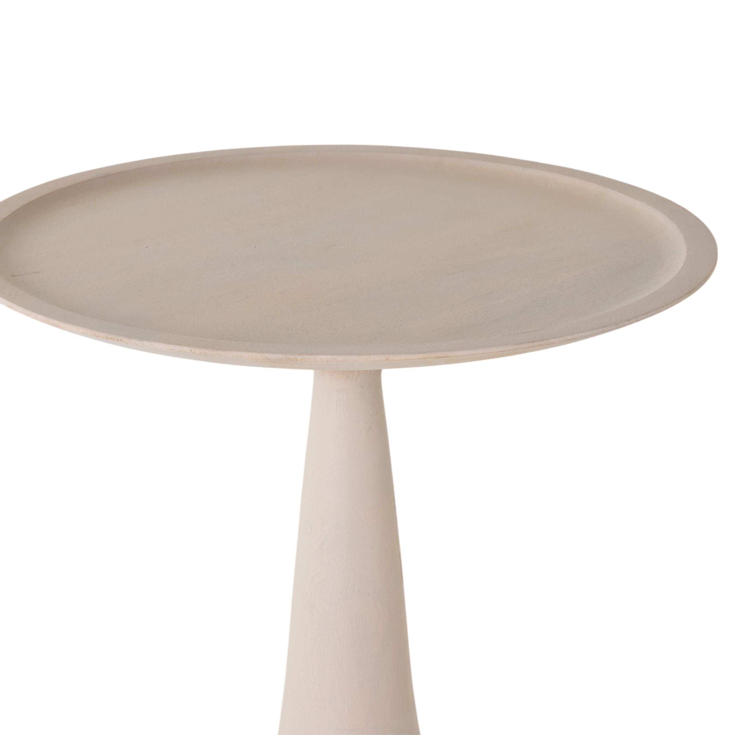 Jindi Round Side Table White Wash 45 x 59 x 45cm