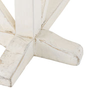 Provincial Oak Round Dining Table 140cm Distressed White