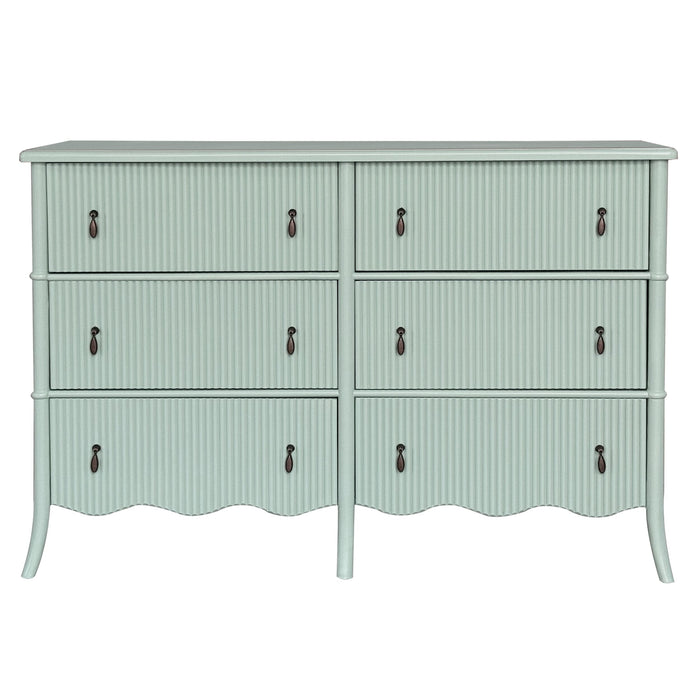 Violet 6 Drawer Chest Sage