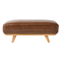 Carson Leather Ottoman Dakota Mocha