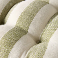 Marais Block Stripe Ruffle Seat Cushion Olive