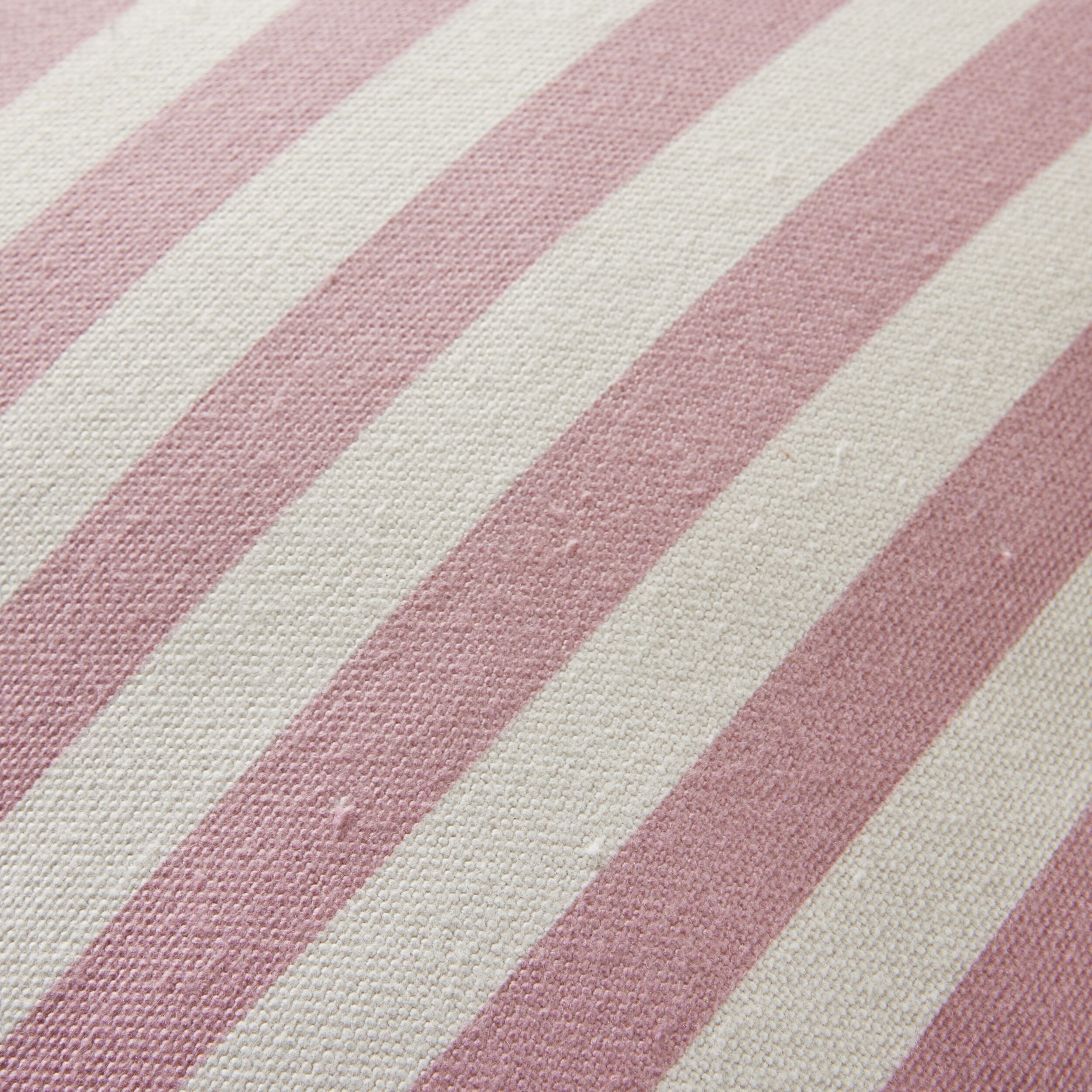 Aruba Scallop Edge Stripe Blush Pink Cushion 45x45