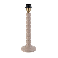Mercado Wooden Table Lamp Warm Sand Base Only 12x28cm