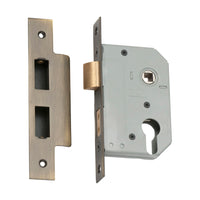 2152 Mortice Lock Euro Antique Brass CTC47.5mm Backset 46mm