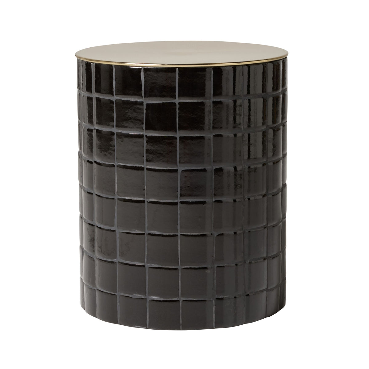 Chicago Tiled Side Table Black