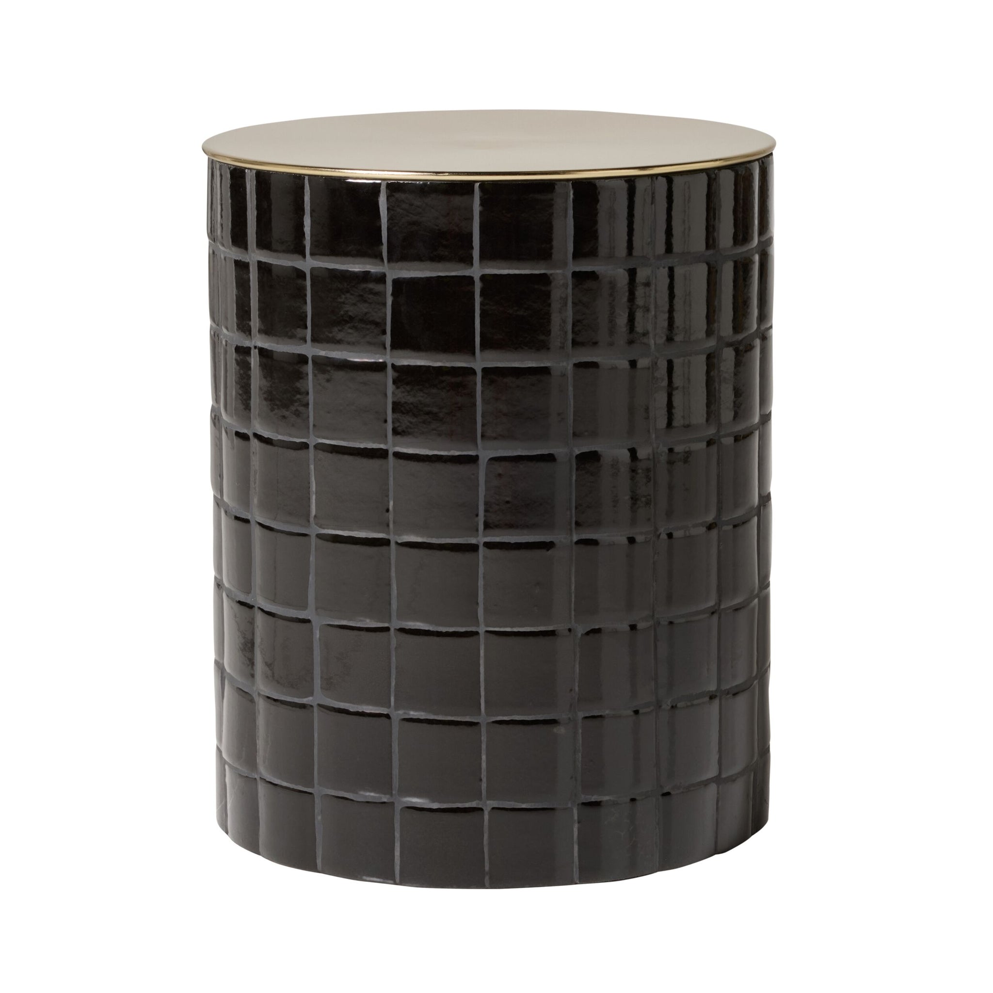 Chicago Tiled Side Table Black