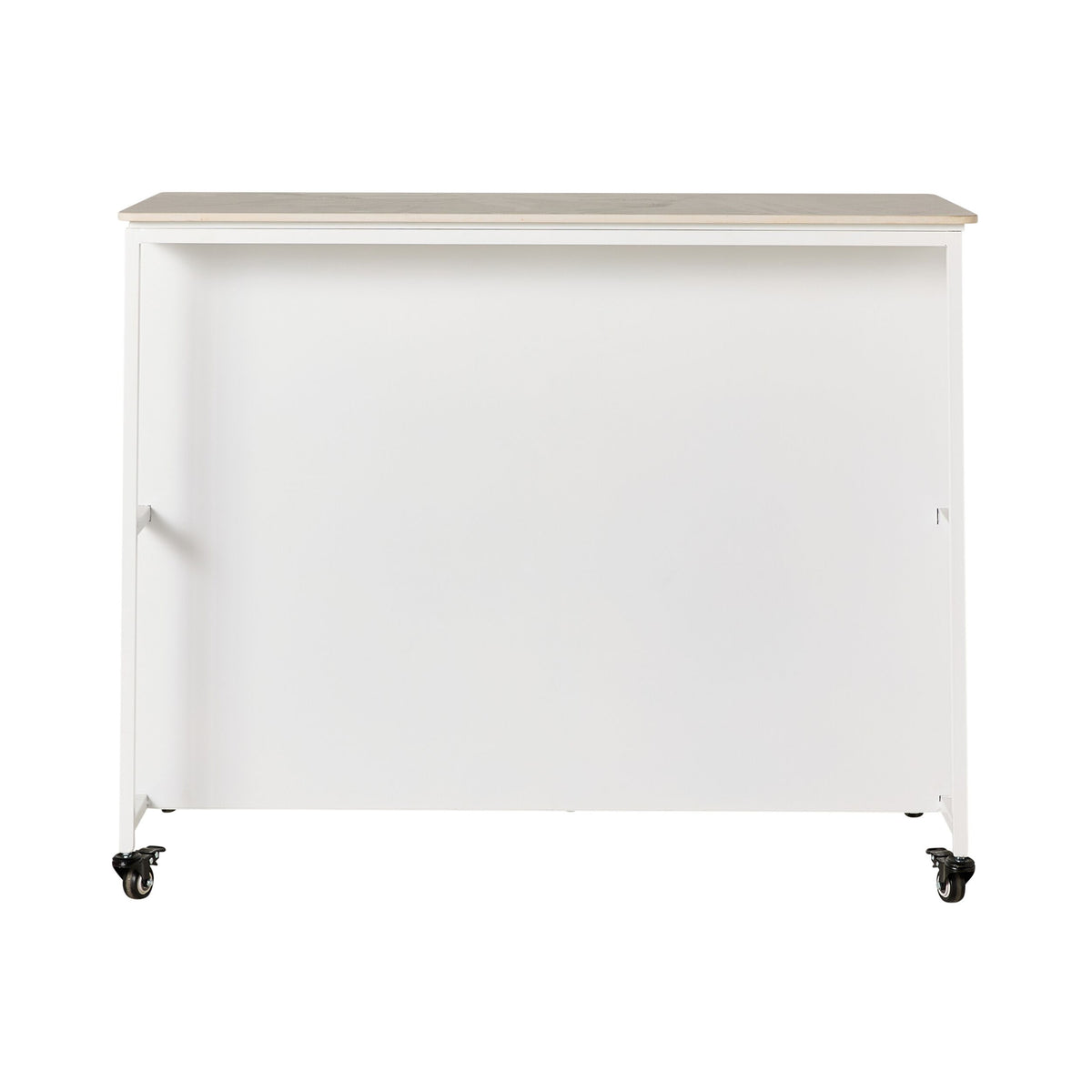 Nero Kitchen Island Bench with Drawer White 120cm