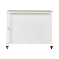 Nero Kitchen Island Bench with Drawer White 120cm