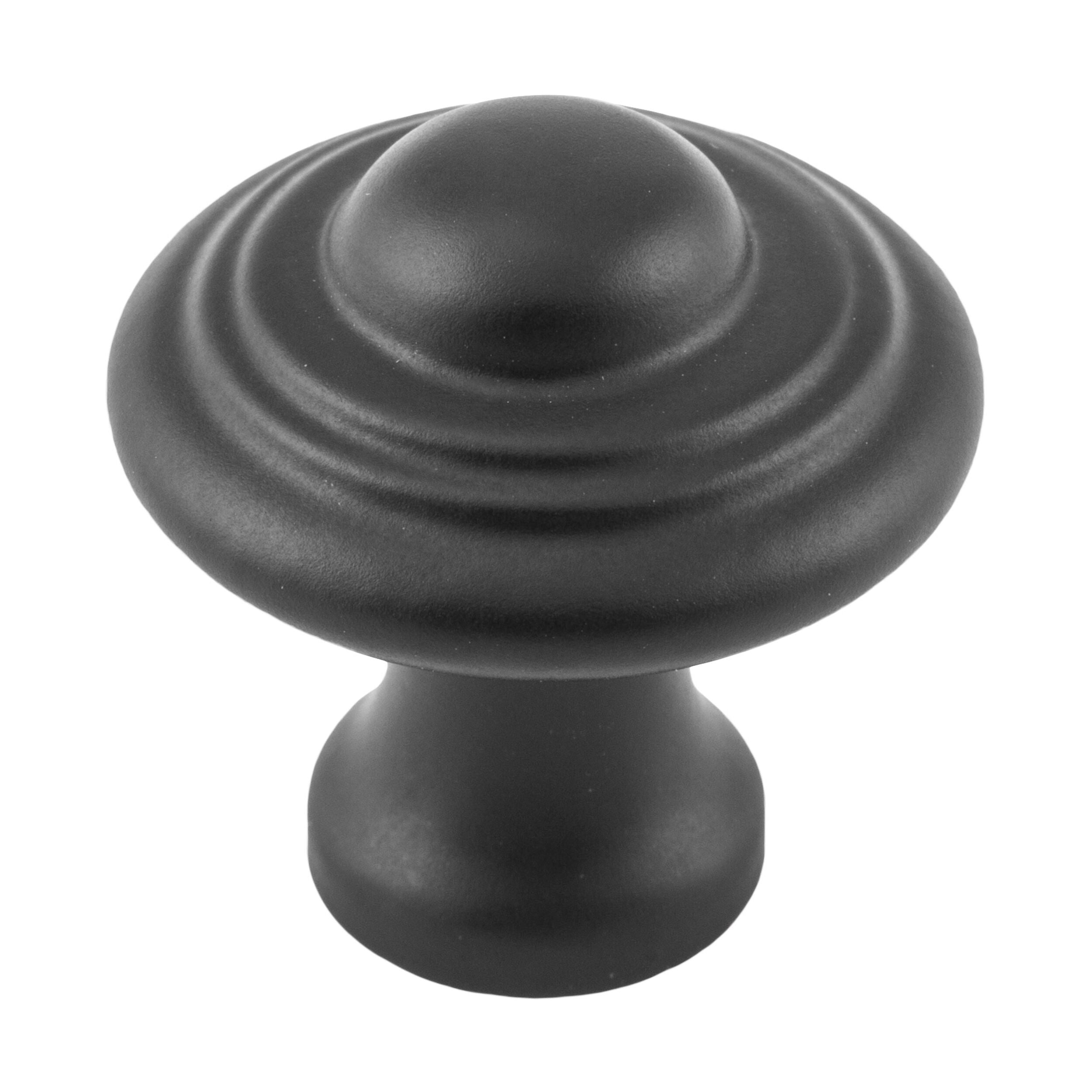 9687 Cupboard Knob Domed Matte Black D25xP24mm