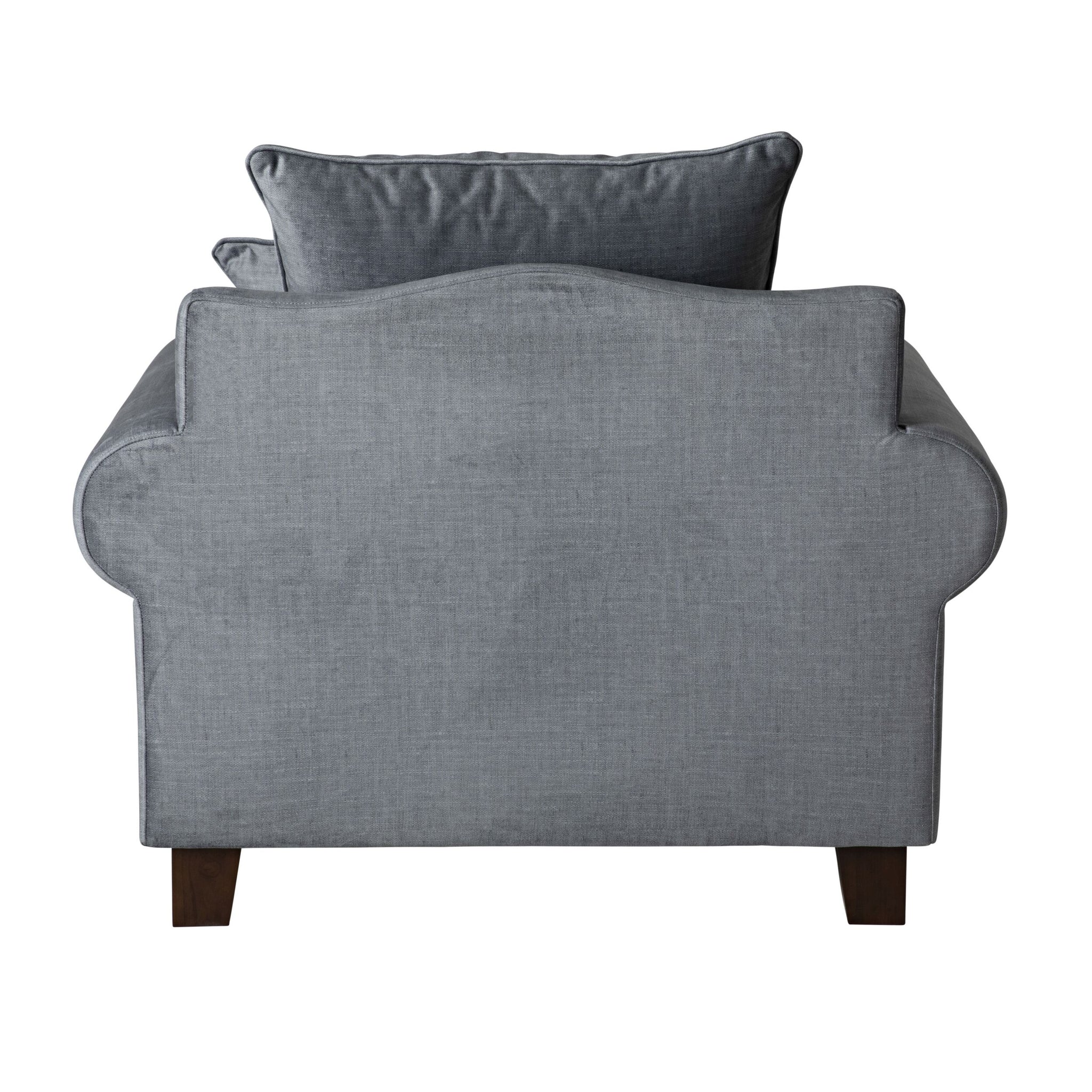 Lisette Velvet Armchair Aura Storm