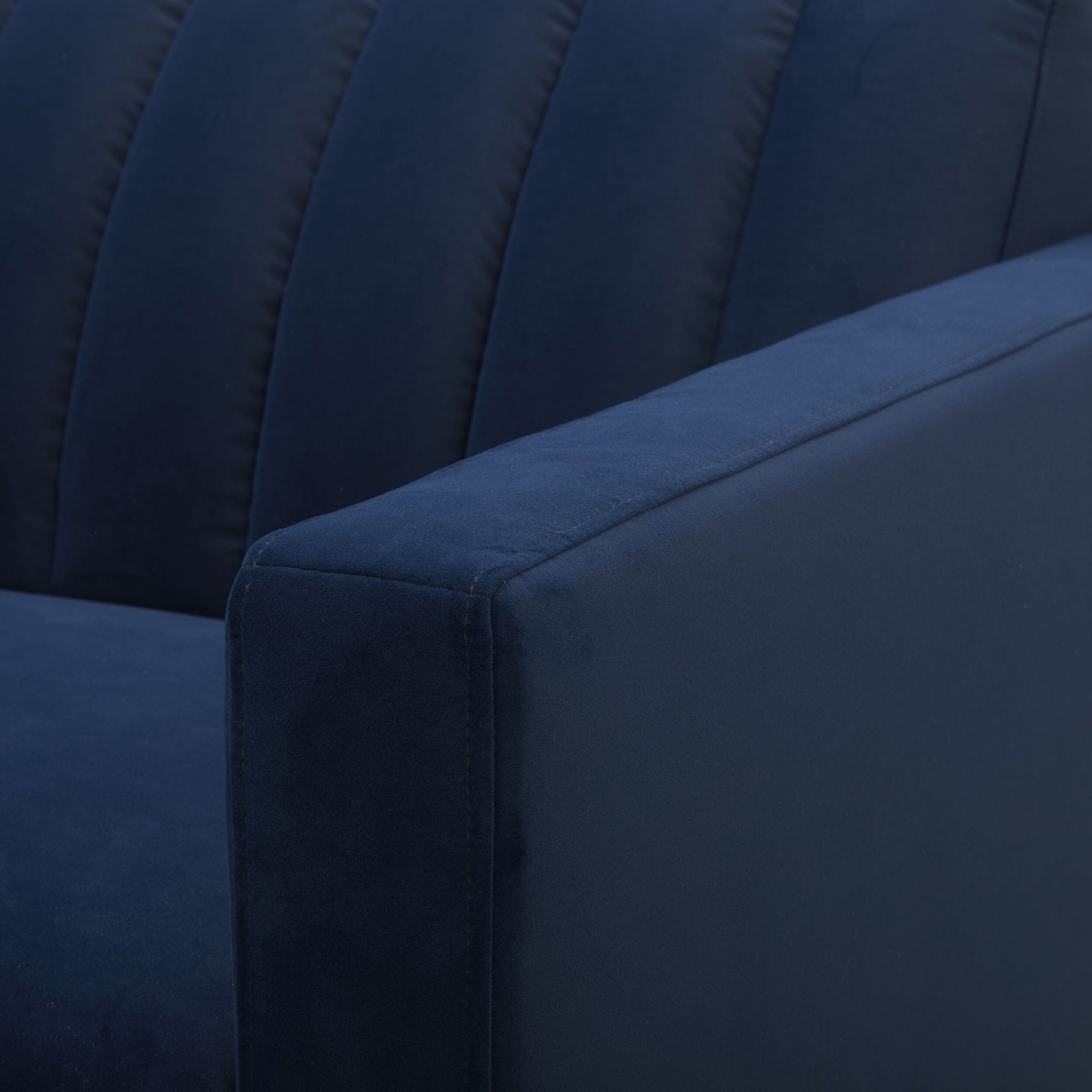 Stitch 3 Seater Velvet Sofa Indigo