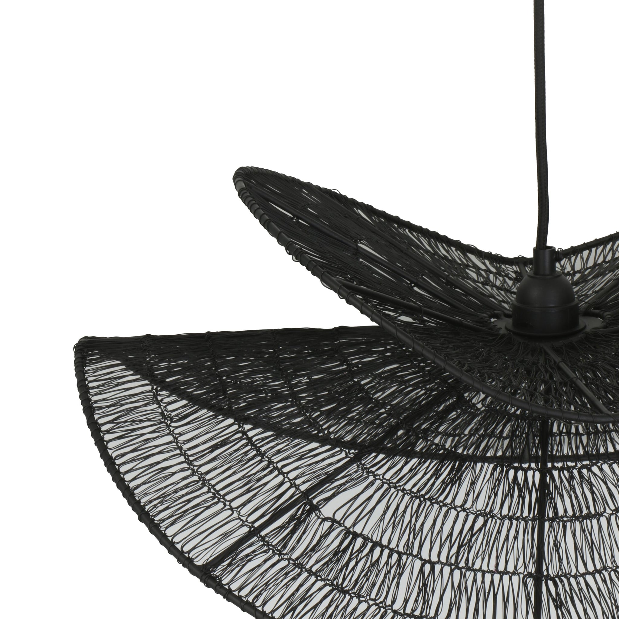 Orbit Metal Wire Pendant Black 55x48x25cm
