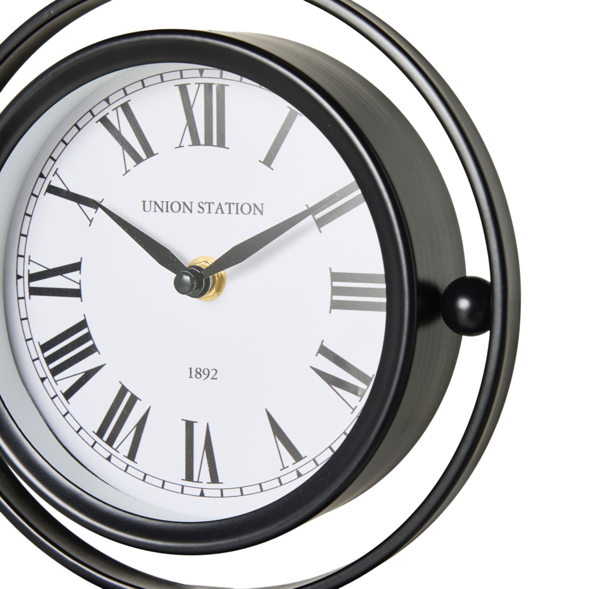 Iron Sphere Mantel Clock 20x8x22.5cm