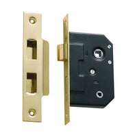 1135 Mortice Lock Privacy Polished Brass CTC57mm Backset 44mm