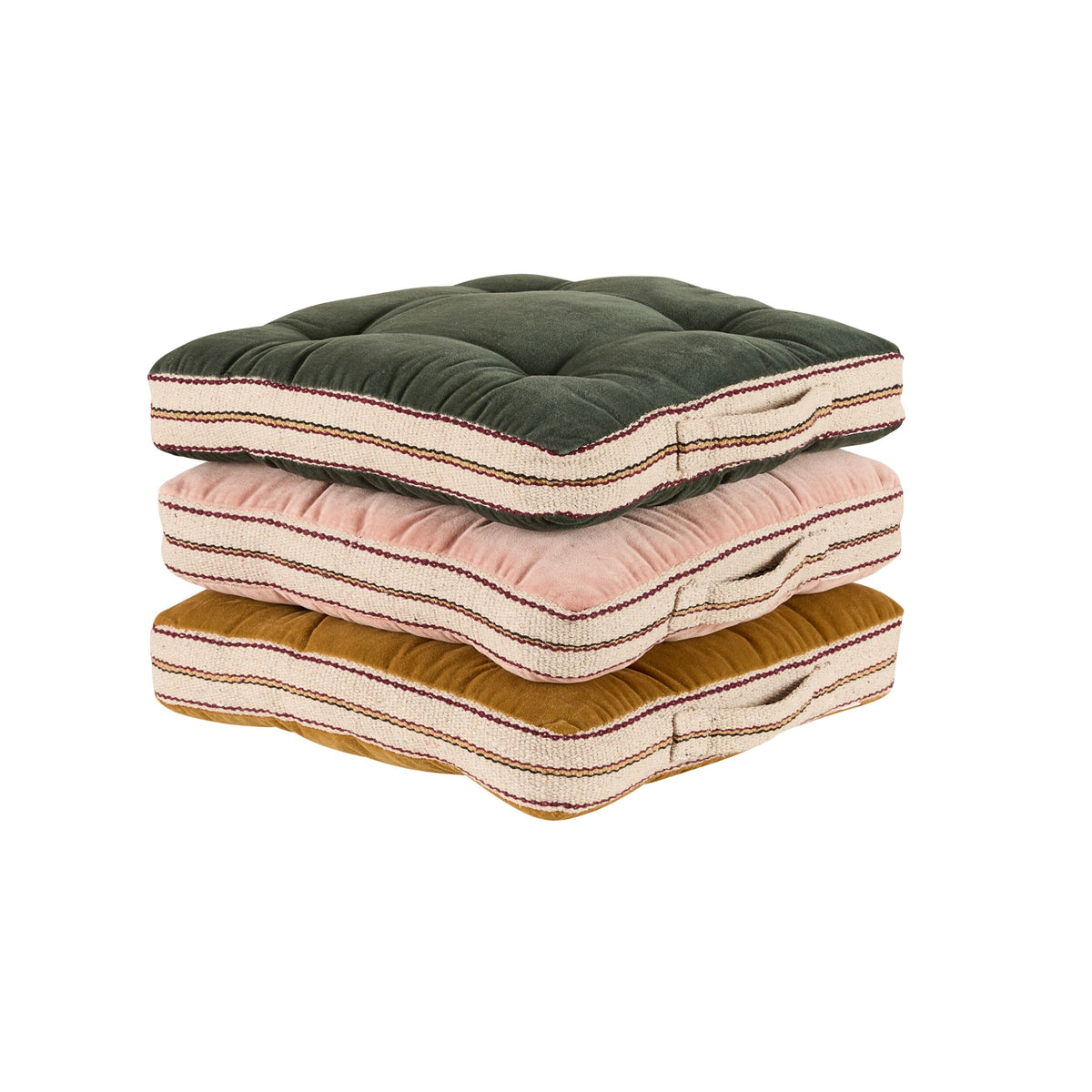 Sierra Cotton Velvet Seat Cushion Honey Gold