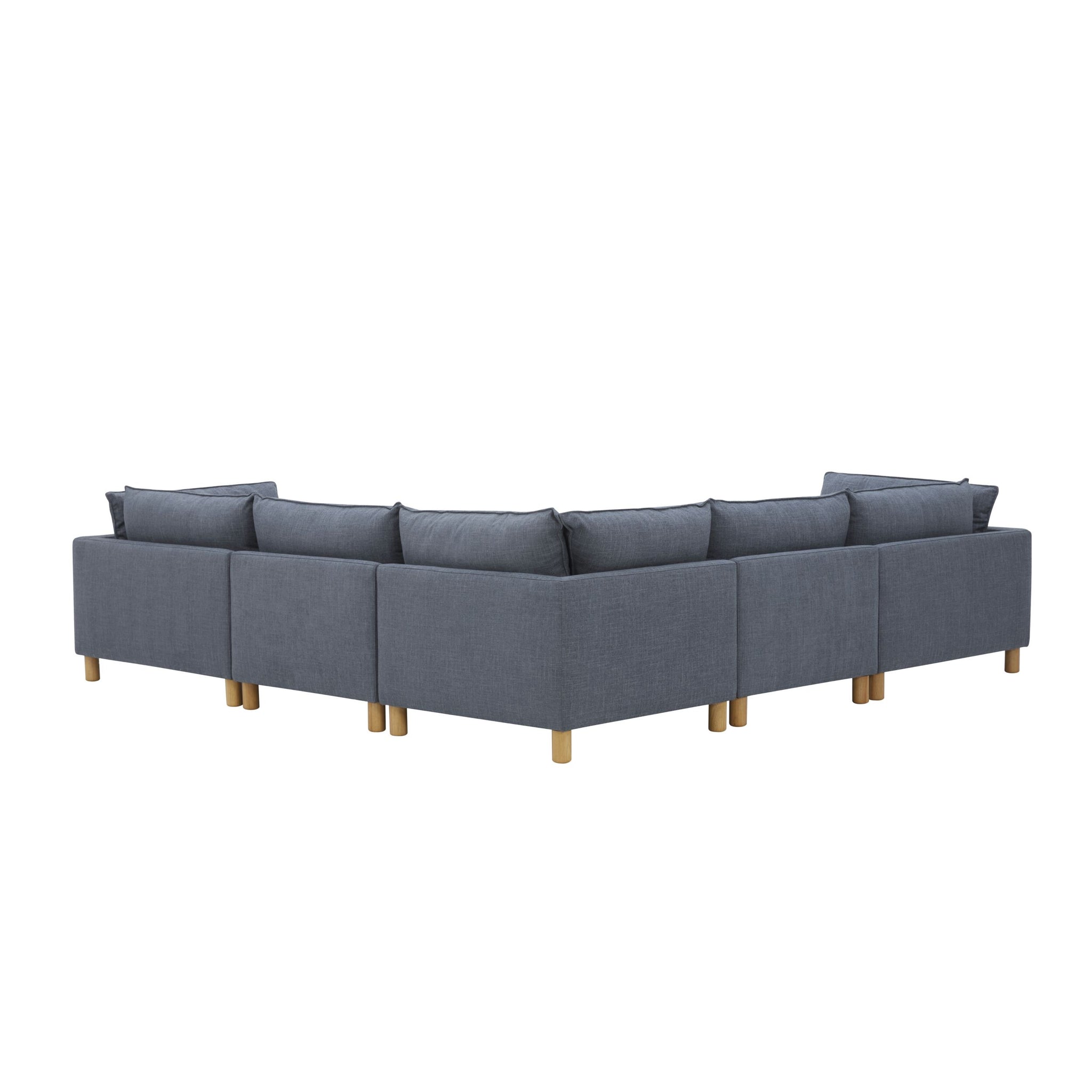 Whitehaven 5 Piece Modular Corner Sofa Atlantic Blue