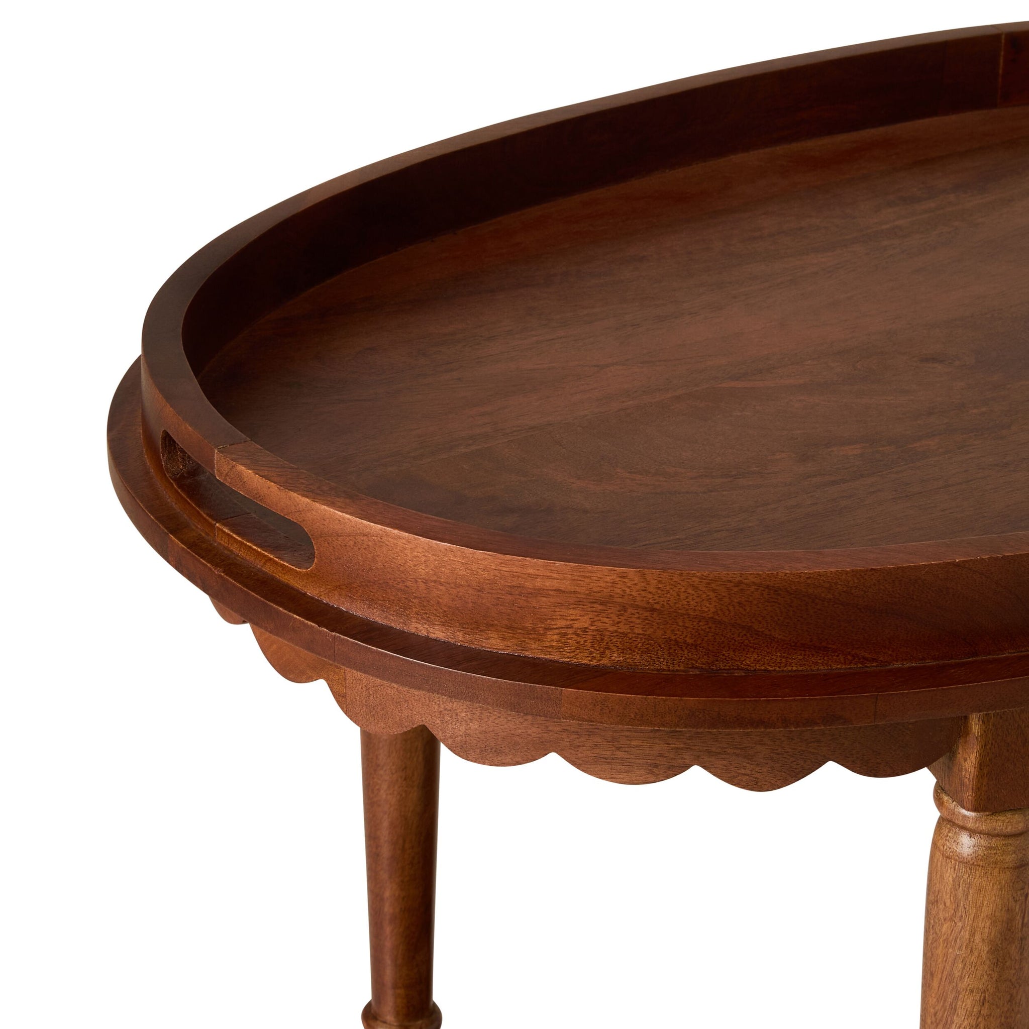 Sati Scalloped Wooden Trolley