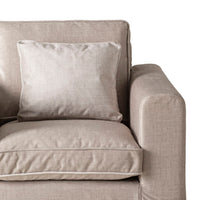 Huxley Luxe Velvet Armchair Natural Custom C-004