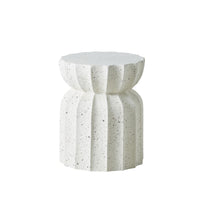 Lotus White Stool 37x37x46cm