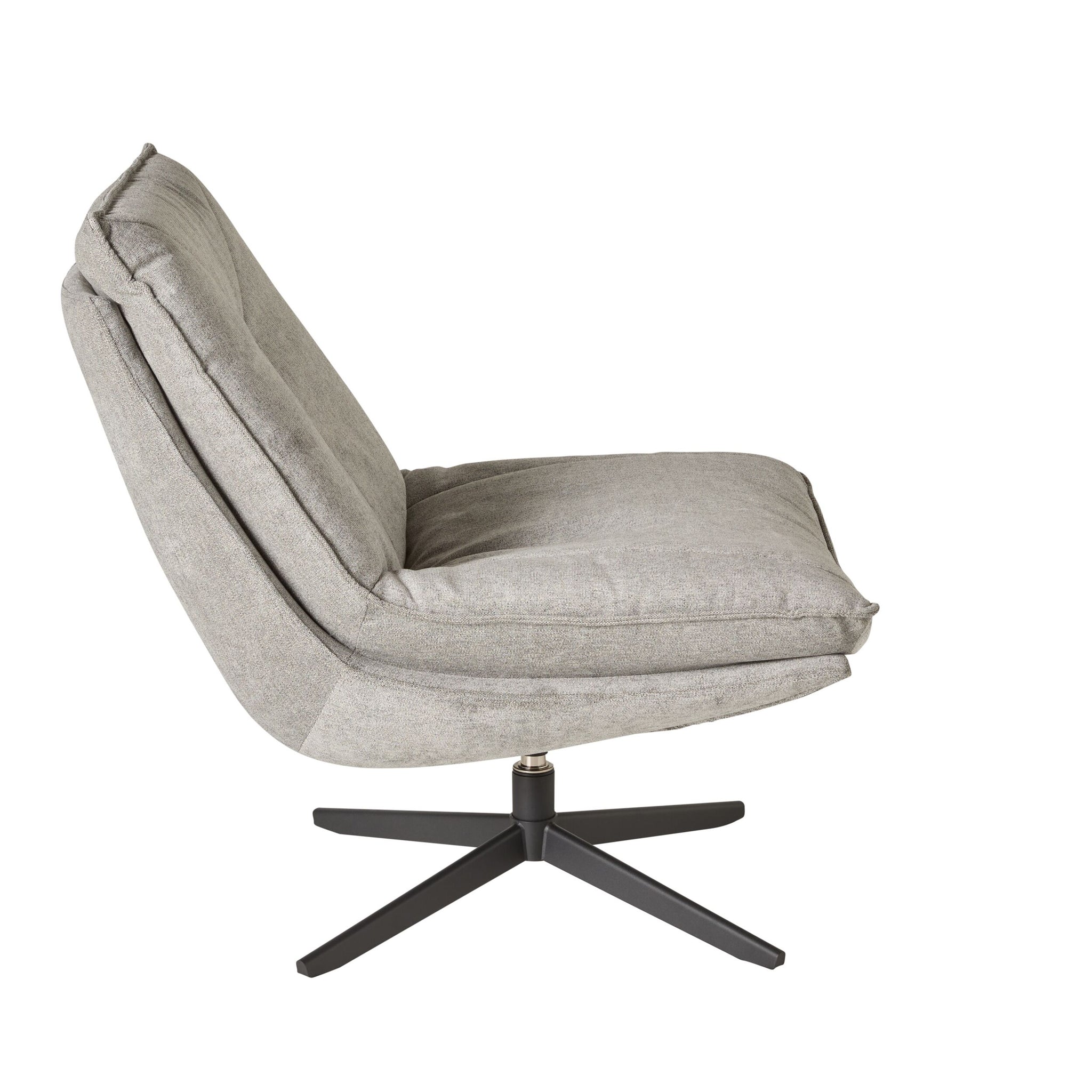 Dean Swivel Chair Textured Grey Weave