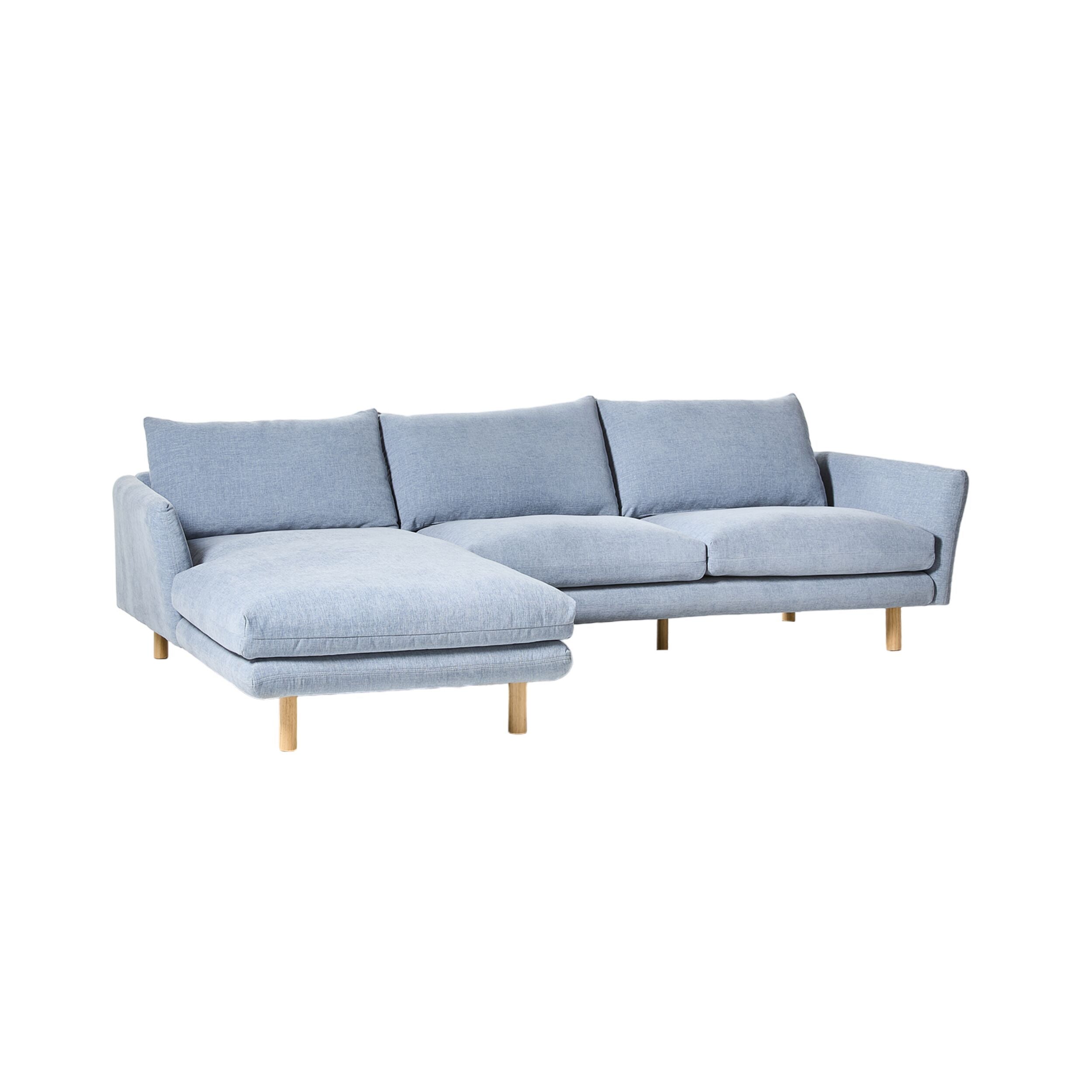 Austin 3 Seater Sofa with Left Hand Chaise Serenity Morning Sky