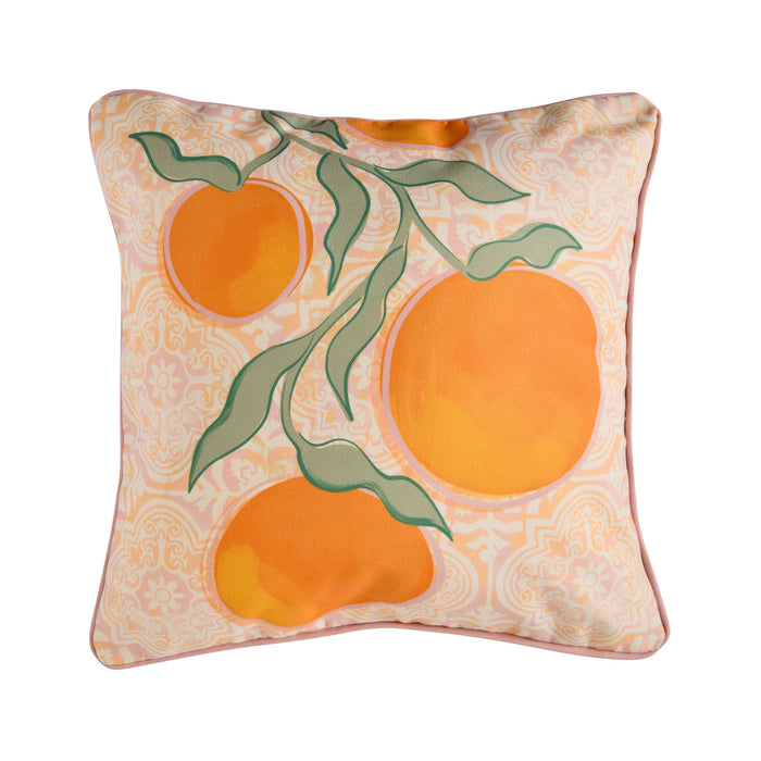 Aruba Orange Tile Outdoor Cushion 45x45cm