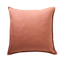 Hamptons French Linen Cushion Terracotta 50x50cm