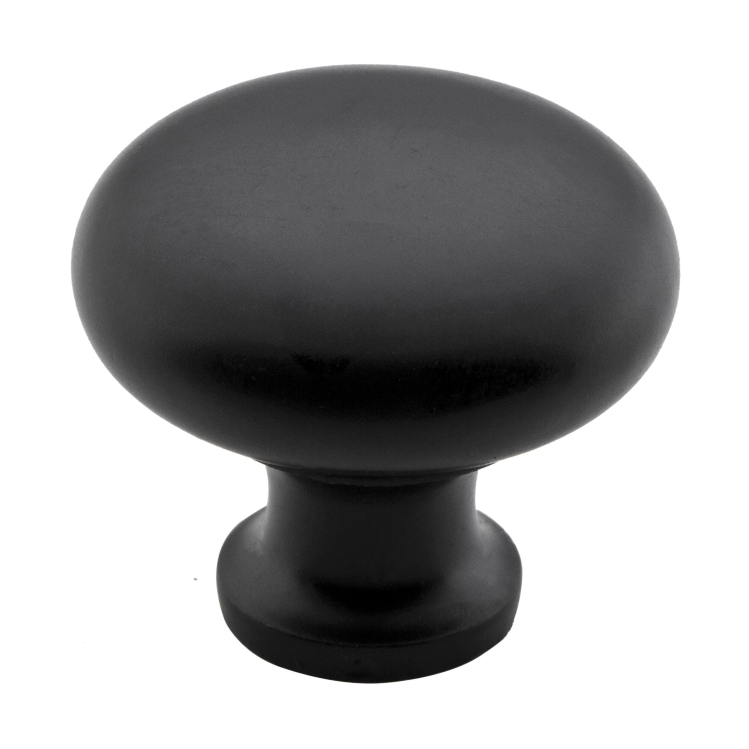 4081 Cupboard Knob Round Iron Matte Black D25xP24mm