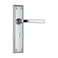 0685 Door Lever Menton Lock Pair Chrome Plated H225xW50xP75mm