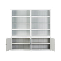 Armand 4 Door Library Shelving Unit 240 x 240cm White