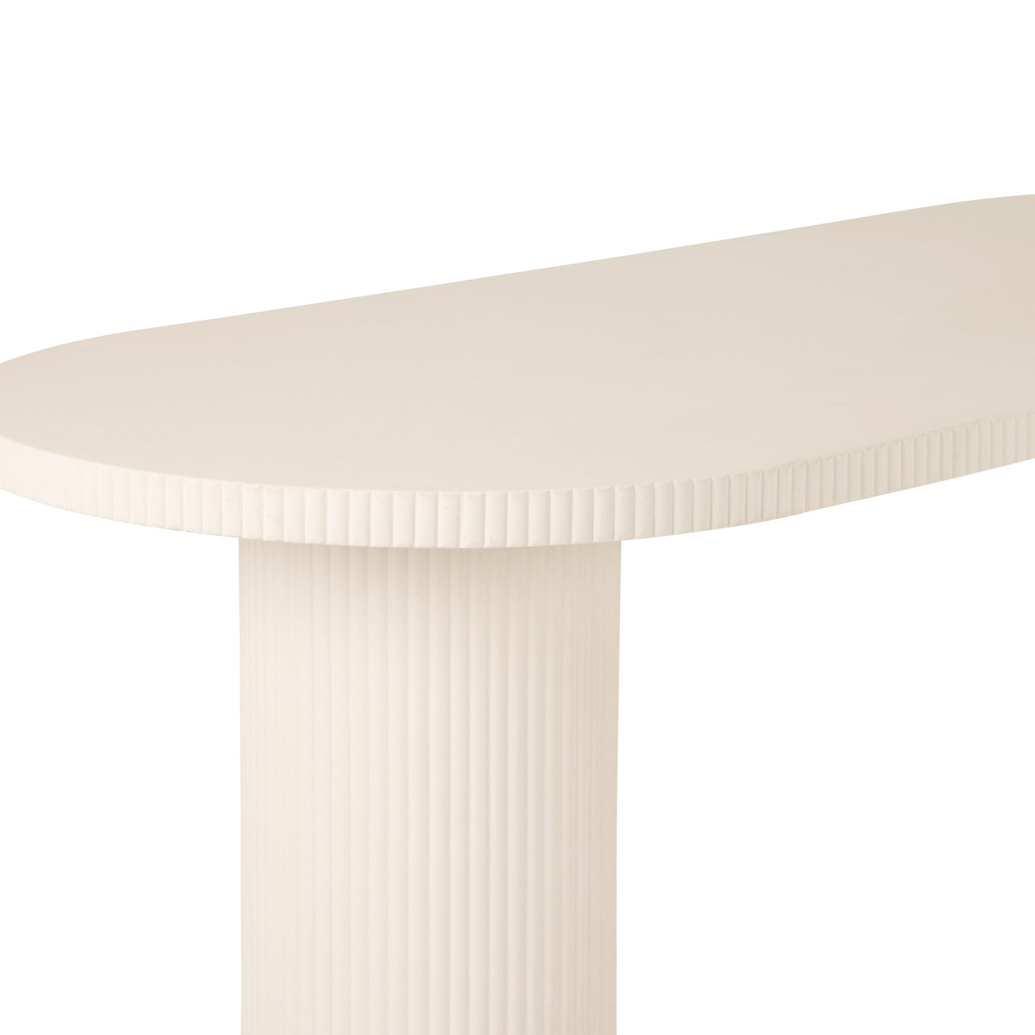 Ravello Ripple Dining Table 240x90cm Ivory Stone