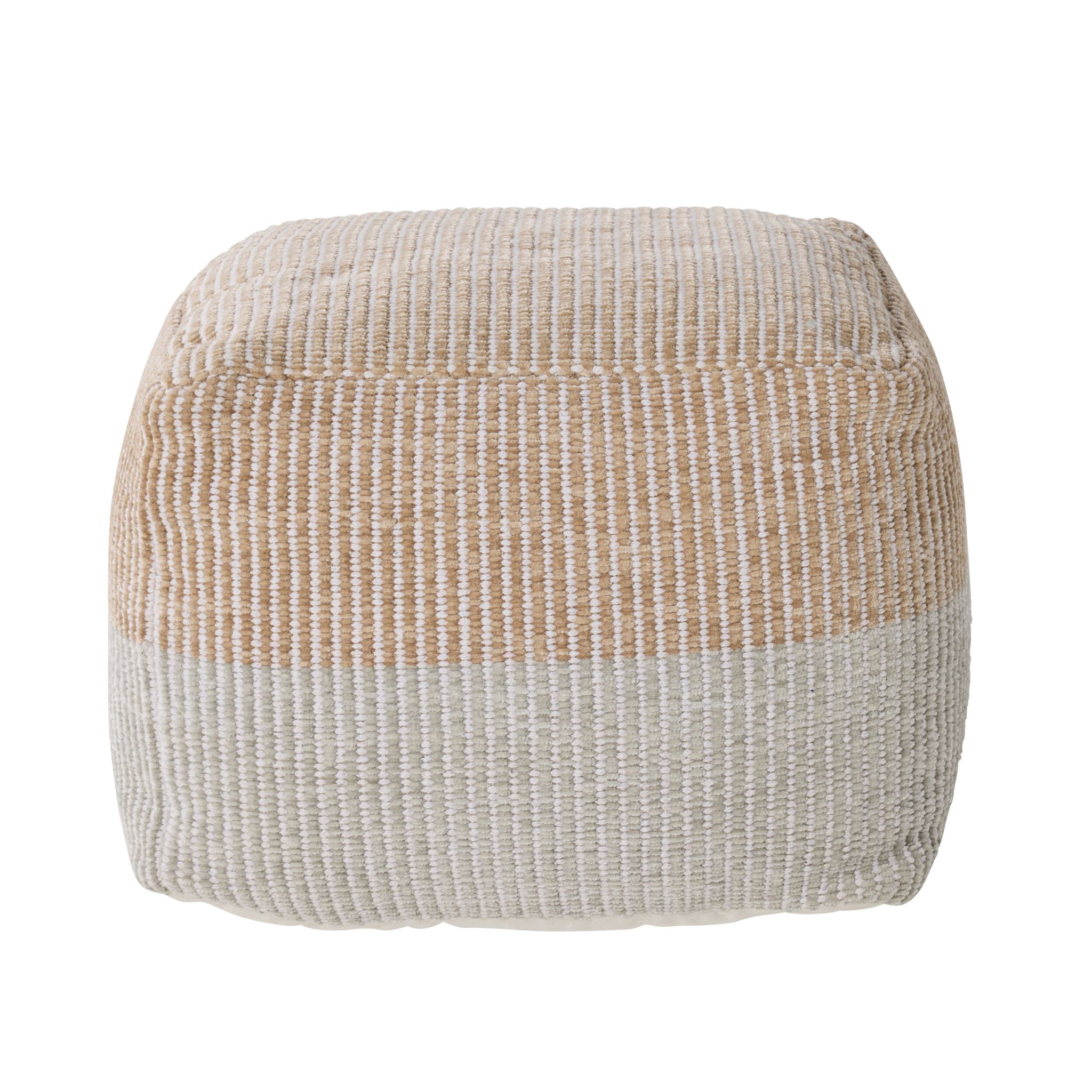 Bronte Colour-Blocked Square Pouf