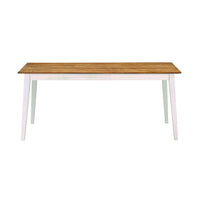 Maine Solid Oak Dining Table 180cm White
