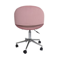 Kip Velvet Desk Chair Dusty Pink