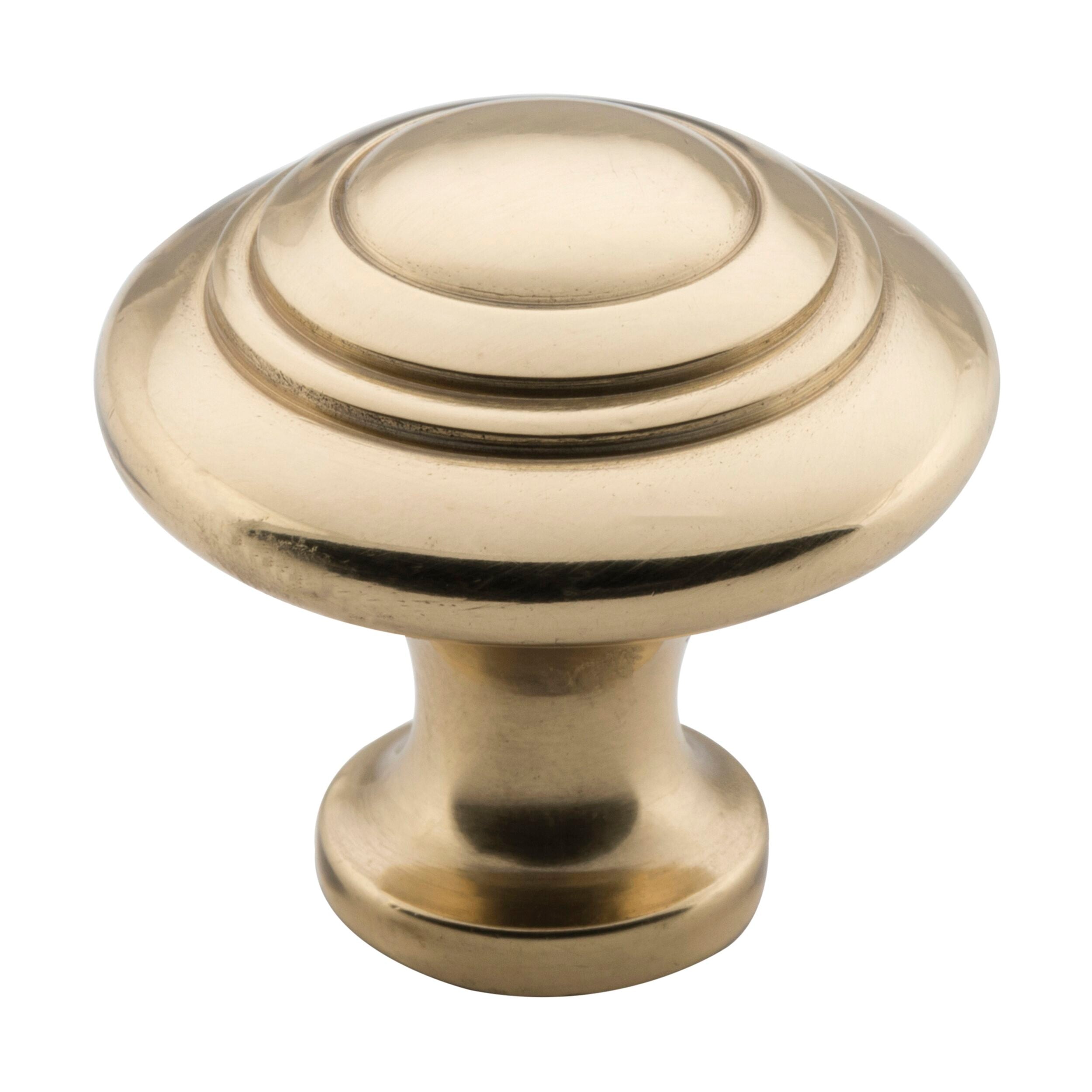 3677 Cupboard Knob Domed Polished Brass D32xP29mm