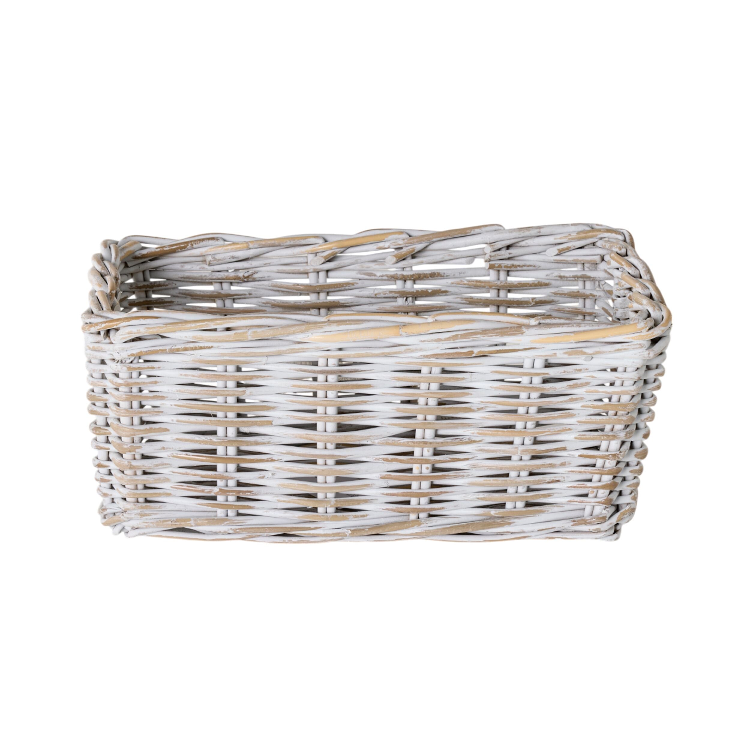 Lorne Basket Small White Wash 43x25x18cm