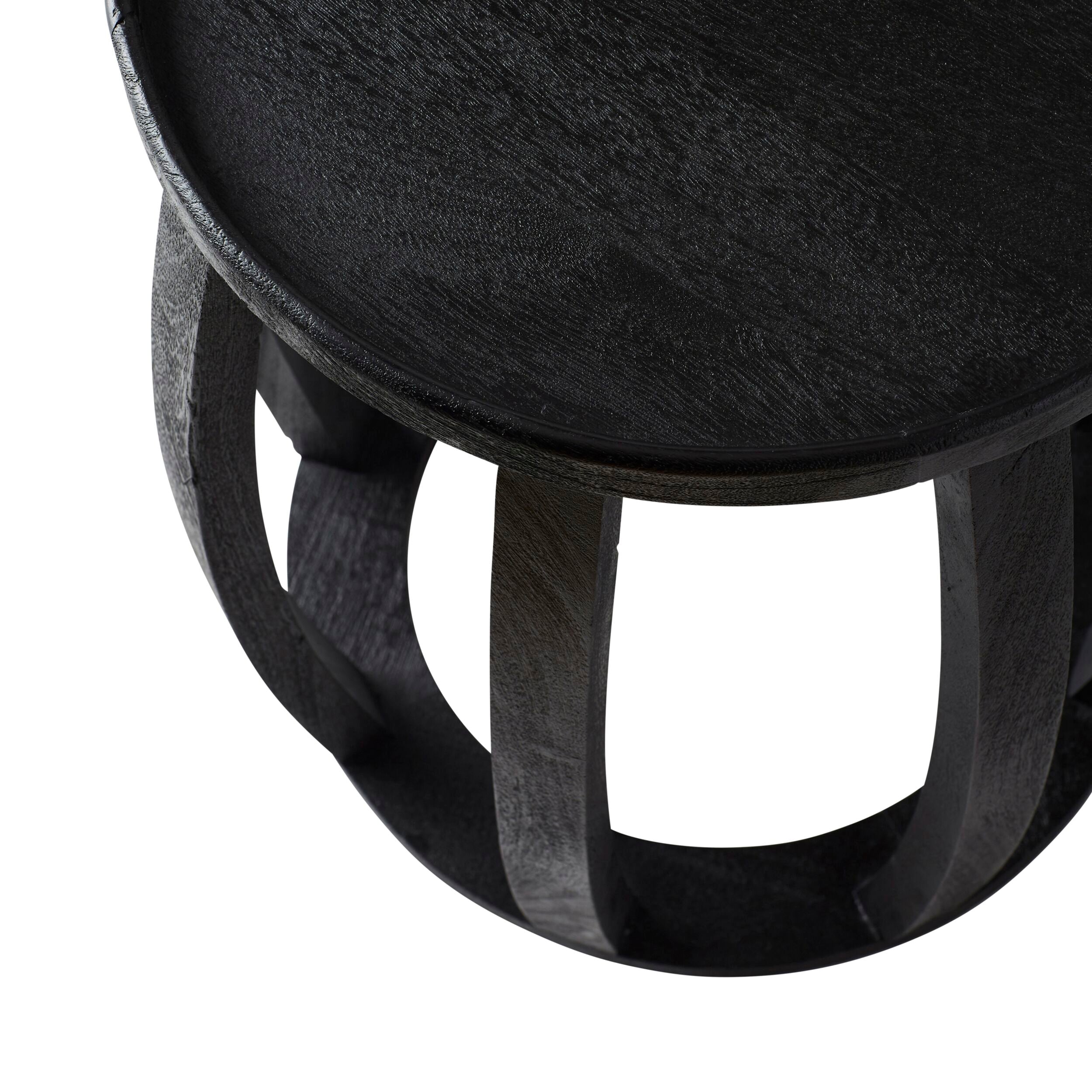 Ink Round Side Table Black