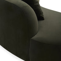 Wylder 4 Seater Curved Sofa Velvet Eucalyptus