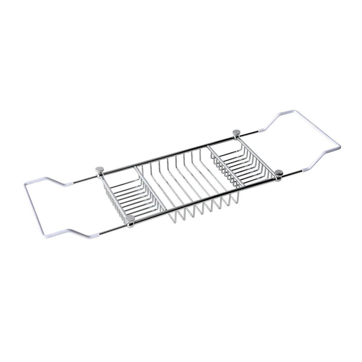 Experience ultimate relaxation with the Regency Bath Caddy Chrome, made from durable carbon steel. Its sleek chrome finish complements any tapware range and includes a convenient center book holder for your reading pleasure.