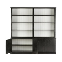 Armand 4 Door Library Shelving Unit 240 x 240cm Black