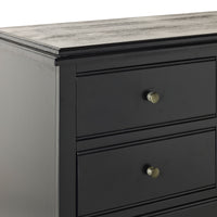 Clover 6 Drawer Chest Black