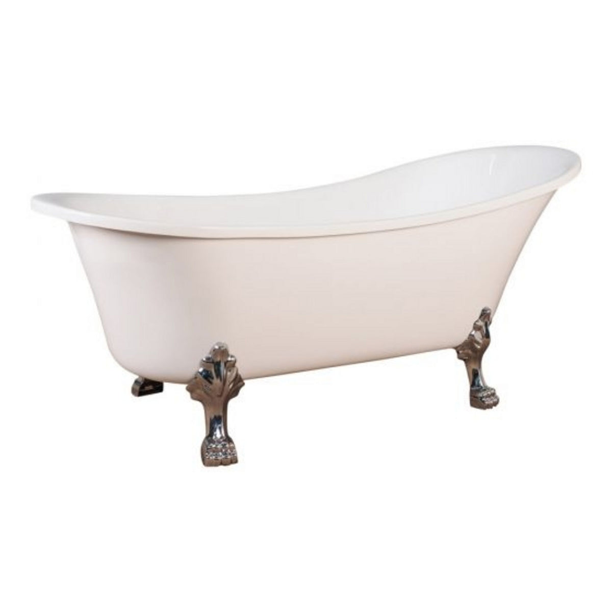 Alto White Bath 1520mm with Chrome Feet Package