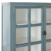 Sansha 2 Door & 2 Drawer Display Cabinet Dove Grey & White